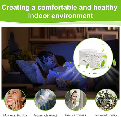 Humidifier Filter for Pelonis PSU10E1BB, PSU10E1WW, PSU10E2FWW and PSU10E2FBB Compatible with Air Filter Factory Replacement for Pelonis Humidifier Wick Filter 2 Pack
