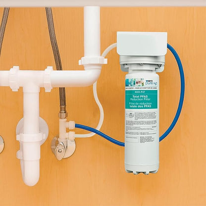 Watts Premier H2O-DWCBTP100 Single-Stage Total PFAS Reduction Under Counter Water Filtration System, Reduces Forever Chemicals, High Flow Rate 1.5 GPM, 1/4 Turn Quick Change, 1,900 Gallon Capacity