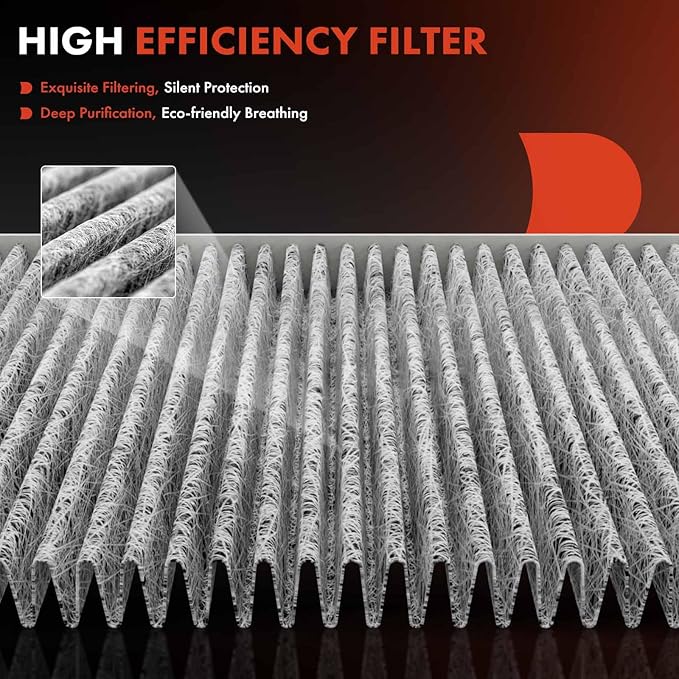 A-Premium Cabin Air Filter with Activated Carbon Compatible with Hyundai Santa Fe 2009-2011 & Kia Sorento 2011-2015, Replace# 971331U000