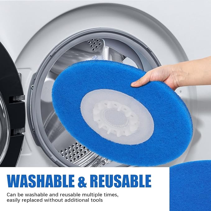 Magic Sponge Eraser Pads for Shark Steamer S7001 s7020 s7000amz s7000 s7001tgt s7201 s8201 S7005 s8001 Series Rotating Steam Scrubber,Scrub Sanitize at The Same,Round Scrubbing Mop Replacement Pad