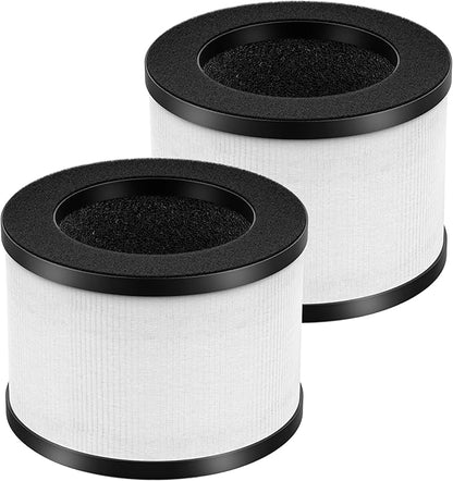 2 Pack TZ-K1 Replacement Filter Compatible with FreAire KN6391, Compatible with ToLife TZ-K1, Compatible with VOOPNU DH-JH12, for MK-01 MK-06, MJ012H, 3-in-1 Filter Replacement for Smoke Pollen, White