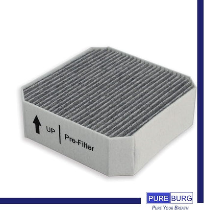 PUREBURG Replacement HEPA Pre-Filter Fits Molekule Air Purifier, High-efficiency Activated carbon 2-in-1 Air Clean Dust VOCs,2-Pack
