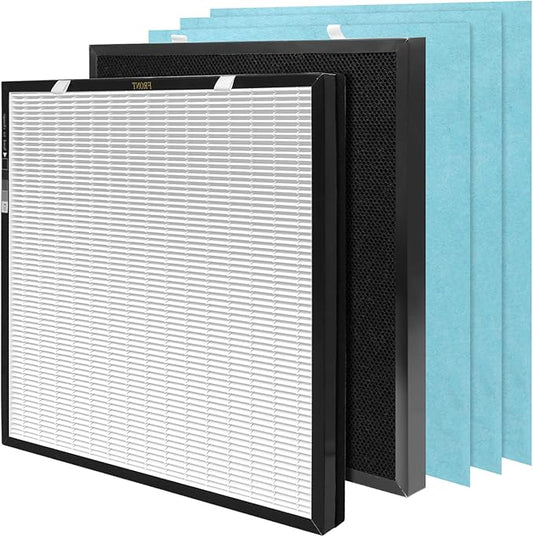 1-Set RFM80 Replacement Filter Compatible with Max Purifier (Model OVHM80), 1×Filter, 1×Activated Carbon Filter and 3×Pre-Filters