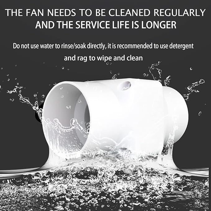 14W 2.3Inches Duct Inline Fan 60mm Mini Intake Fume Extractor Low Noise 57CFM Air Circulation Vent Blower for Fan Filter Grow Tent Ceiling Wall (Color : Adjustable Speed)