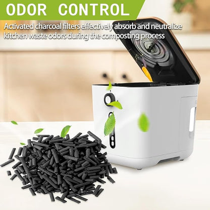 2-Pack (2 Lbs) Odor Absorbing Activated Charcoal Filter Refills for Lomi Electric Countertop Composter - 12-Month Supply, Replacement Filters Compatible with Lomi Smart Waste Kitchen Composter