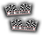 2X Engine Window Air Cleaner Sticker Decal 348 Tri Power V8 Motor for Street, Race, Classic Muscle Car, Compatible with Chevrolet Chevy 5x2.25 inch