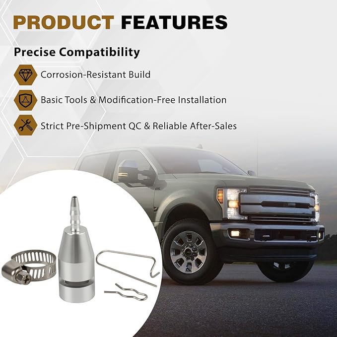 Aluminum 6.7L Powerstroke Fuel Filter Return Line Connection Return Line Repair Quick Connector Compatible with Ford 6.7L F250 F350 F450 F550 2017 2018 2019 2020 Diesel