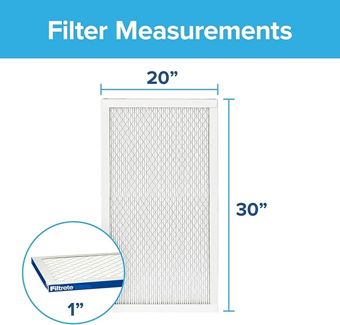 Filtrete 20x30x1 AC Furnace Air Filter, MERV 13, MPR 2200, Elite Allergen, Bacteria & Virus Filter, 3-Month Pleated 1-Inch Electrostatic Air Cleaning Filter, 2-Pack (Actual Size 19.81x29.81x0.78 in)