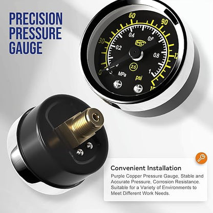 NPT 3/8" Air Regulator with Gauge,Air Compressor Water Separator with Accessories,Pneumatic Compressed Air Filter Pressure Oil Trap(AC3010-03)