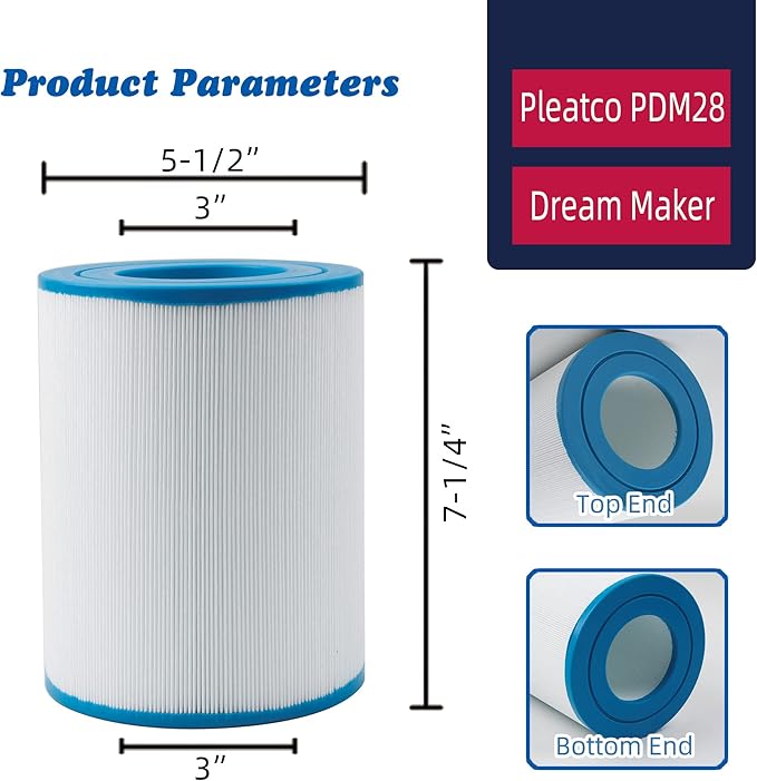 PDM28 Spa Filter Replacement Aquarest Dream Maker 461273 Hot Tub Filter, FC9944, FC-9944 cartridges, 2 Pack