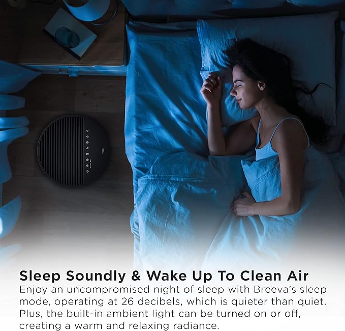 TCL Breeva A3 Smart Air Purifier with 5-Stage Clean, True HEPA (H13), Removes 99.97% of Dust/Bacteria/Odors & More, App & Voice Control, Auto Shield, Ultra-Quiet, Black (A315B)