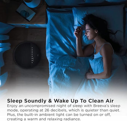 TCL Breeva A3 Smart Air Purifier with 5-Stage Clean, True HEPA (H13), Removes 99.97% of Dust/Bacteria/Odors & More, App & Voice Control, Auto Shield, Ultra-Quiet, Black (A315B)