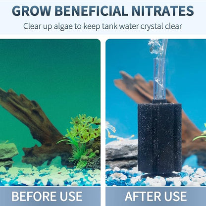 Pawfly Aquarium Bio Sponge Filter Quiet Betta Fry Shrimp and Small Fish Foam Filter for Fish Tanks up to 20 Gallons, 4 Pack