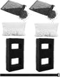 2 Set Aquarium Filter Media Fit for Fluval SPEC, EVO, Betta, Flex Desktop Aquarium Series, Includes 2 Ceramic Rings, 2 Foam Filters A1376, 2 Activated Carbon Filters, 1 Filter Cable