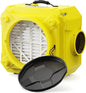 ALORAIR Air Scrubber with 3 Stage Filtration, Stackable Negative Air Machine for Industrial and Commercial Use, Heavy Duty Air Cleaner with MERV-10 Filter, HEPA/Activated carbon Filter, Yellow