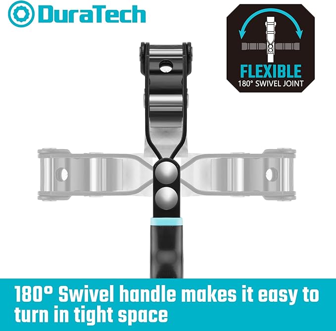DURATECH Extra Small Swivel Oil Filter Wrench, Oil Filter Removal Tool, Fits Filters 2-3/8" to 2-11/16", Ideal for Car Repair Tools