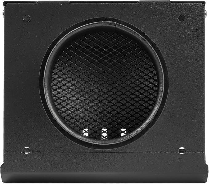 Vent Systems 6" Inch Air Supply Vent Cover with Rubber Gasket - Graphite Black Galvanized Steel - Robust Weatherproof Outdoor Air Intake Box - Duct or Surface Mounting - Rain and Snow Protection