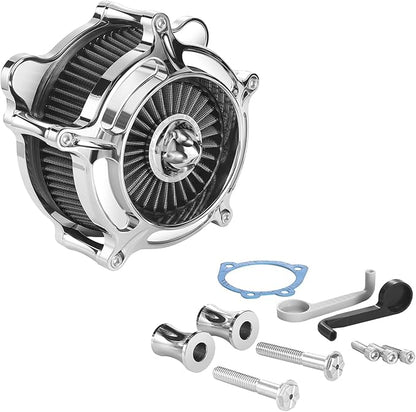 Air Filter Cleaner for Harley Davidson Softail Touring Street Road King Glide Trike for Harley Davidson Air Intake Filters for Softail Dyna 93-15, Touring 01-07 Grey