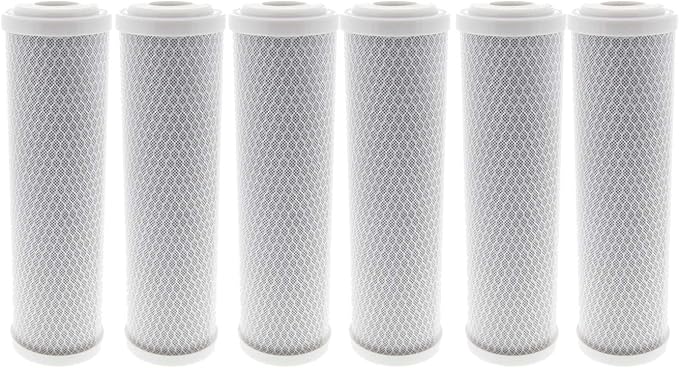 Tier1 10 Micron 10 Inch x 2.5 Inch | 6-Pack Whole House Carbon Block Water Filter Replacement Cartridge | Compatible with Pentek EPM-10, 155634-43, EP-10, CB-25-1010, Home Water Filter