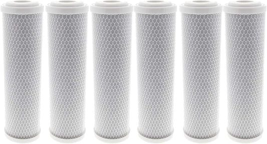 Tier1 10 Micron 10 Inch x 2.5 Inch | 6-Pack Whole House Carbon Block Water Filter Replacement Cartridge | Compatible with Pentek EPM-10, 155634-43, EP-10, CB-25-1010, Home Water Filter