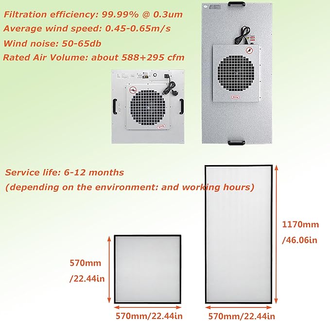 INTSUPERMAI Vertical Laminar Flow Hood Air Flow Clean Bench Workstation Lab Fume Hood with HEPA Filter 2 Station Dust Free Room Workshop for Phone LCD Repair Workshop Laboratory Using 110V