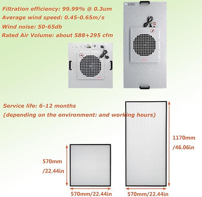 INTSUPERMAI Vertical Laminar Flow Hood Air Flow Clean Bench Workstation Lab Fume Hood with HEPA Filter 2 Station Dust Free Room Workshop for Phone LCD Repair Workshop Laboratory Using 110V