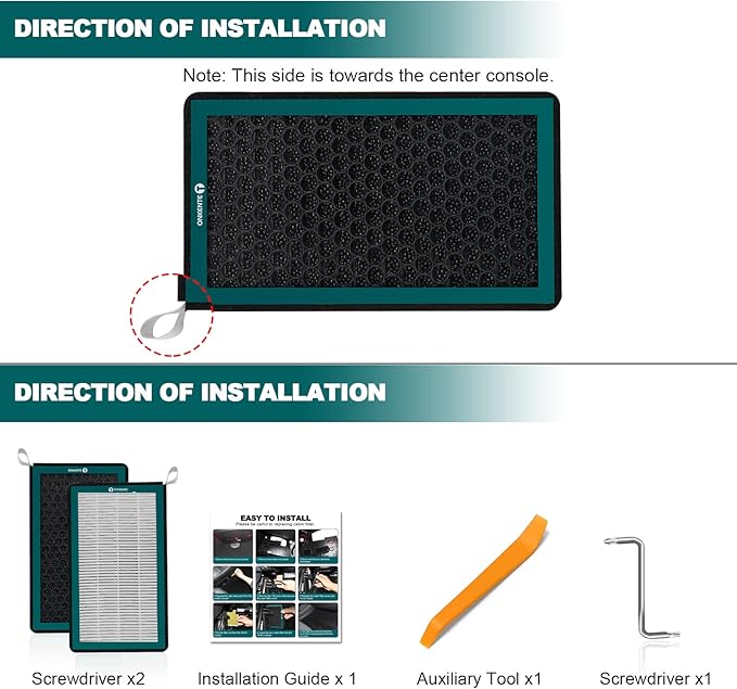 2 PCS Cabin Air Filter Compatible with Tesla Model 3 Model Y 2023 2022 2021 2020 2019 2018 2017 HEPA Intake Air Filter with Carbon Air Conditional Replacement Interior Accessories