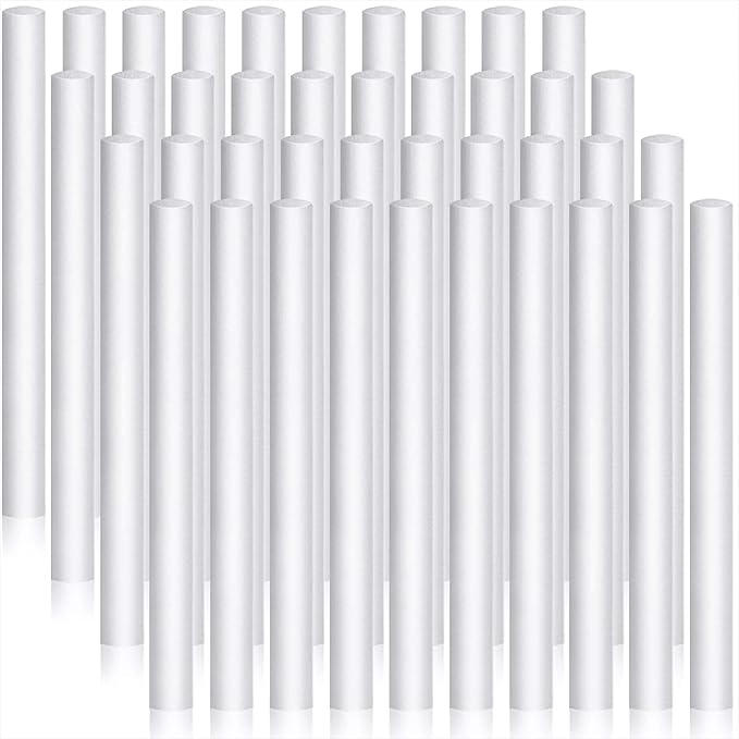 40 Pieces Humidifier Filter Cotton Refill Travel Mini Humidifier Filters Sticks Car Filters Replacement Parts for Portable Personal USB Powered Smart H20 in Office Bedroom(5.9 Inch)