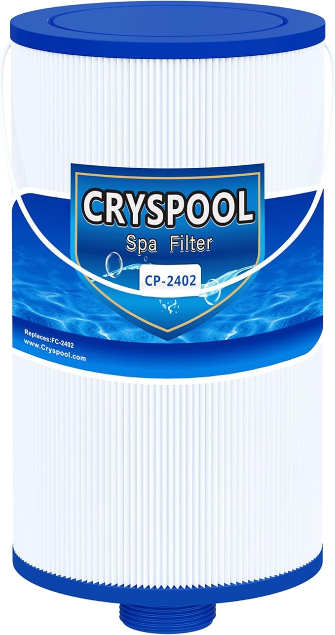 Cryspool® 2402 Filter Compatible with Watkins 303279, FC-2402, Free Flow and Lifesmart Hot Tub Filter, 1 1/2" Finer Thread Spa Filter Cartridge, 1 Pack