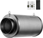 VIVOSUN 8 Inch Air Carbon Filter Smelliness Control with Australia Virgin Charcoal for Inline Fan, Grow Tent Smelliness Scrubber, Pre-Filter Included, Reversible Flange 8" x 20", Black