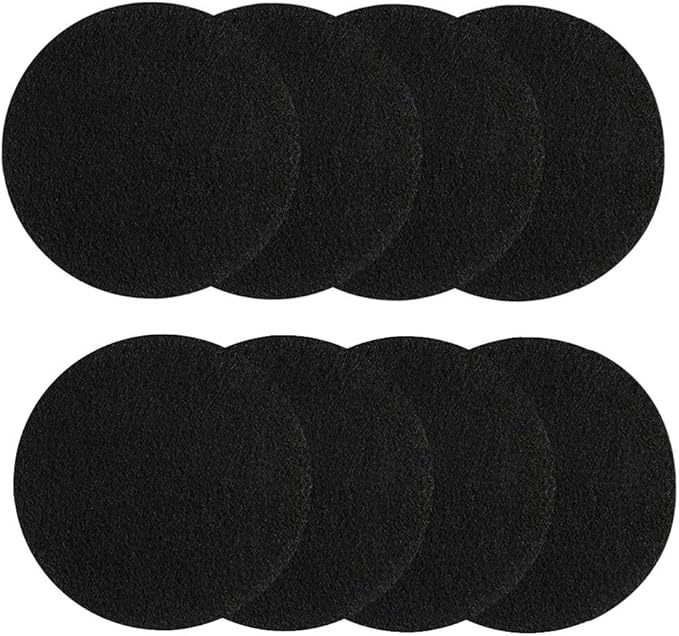 KUUQA 8 Pieces Compost Bin Filters for Kitchen Compost Pail Replacement Charcoal Filters, 7.25 inches Round