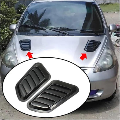Car Hood Scoop Air Intake Vents Compatible For Hyundai Ix35 Solaris Compatible For Renault Captur Compatible For Kia And Sportage 4(Silver)