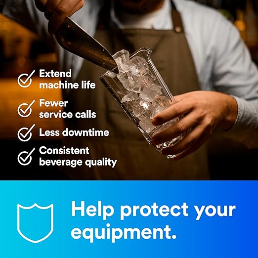 3M Water Filtration Replacement Cartridge for Commercial Ice Maker Machines HF20-S for High Flow Series ICE120-S, Reduces Sediment, Microplastics, Chlorine Taste and Odor, Cysts, Inhibits Scale