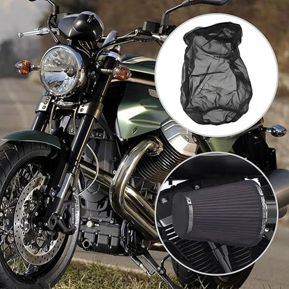 Air Filter Cover, Dustproof Wrap for Car Cold Air Intake Filter, Replacement for Harley Touring, Universal Fit for Air Intake Filters (L)