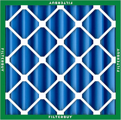 Filterbuy 25x25x4 Air Filter MERV 13 Optimal Smoke & Allergy Defense (4-Pack), Electrostatic Pleated HVAC AC Furnace Filters Replacement, Made in USA (Actual Size: 24.50 x 24.50 x 3.63)