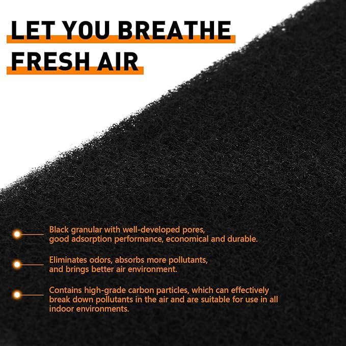 20PCS 4" x 12" Activated Carbon Air Filters for Home Charcoal Floor Vent Filters, AC Vent Filter,Electricostatically Charged Floor Register Filters