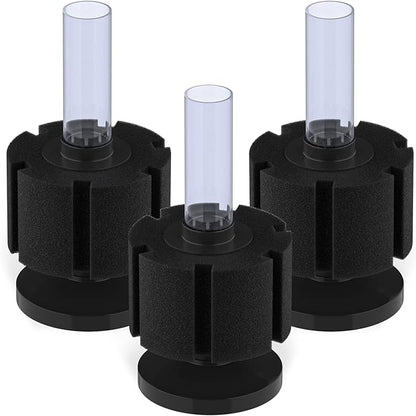 Pawfly Aquarium Bio Sponge Filter Quiet Betta Fry Shrimp and Small Fish Foam Filter for Fish Tank up to 30 Gallons, 3 Pack