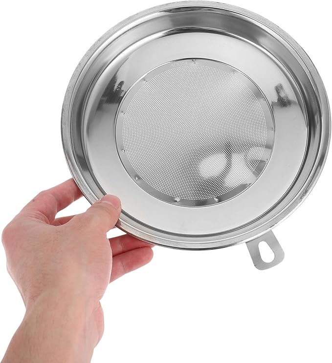 Homoyoyo Stainless Steel 304 Fine Mesh Food Strainer 20cm Cooking Oil Filter for Kitchen Oil and Tea Residue Filtration, Single Piece Sturdy Tea Waste Sieve for Home Cooking