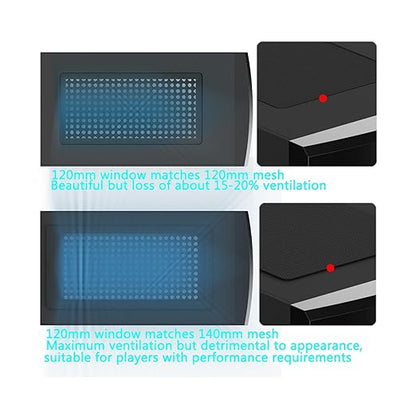 120mm Fan Filter,HFEIX Computer Case Dustproof Magnetic Frame Mesh Black 2Pack(120x240mm)