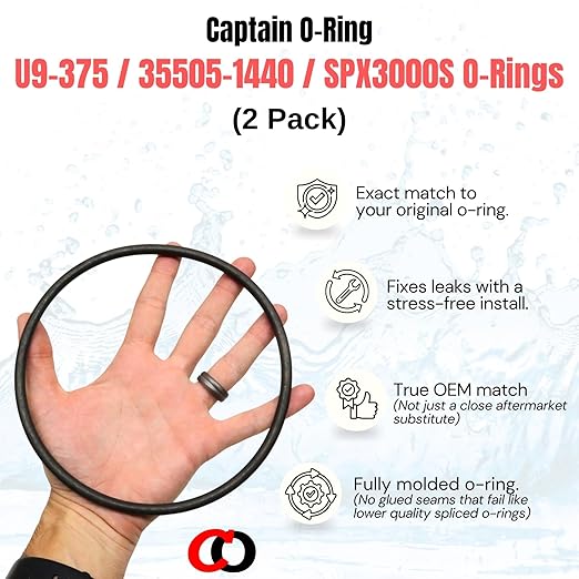 Captain O-Ring – Replacement U9-375/35505-1440 / SPX3000S / O-12 O-Rings for Pentair, Sta-Rite, Hayward Strainer Trap Cover (2 Pack)