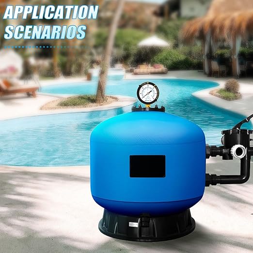 MEANLIN MEASURE 0~60Psi Plastic Frame 1/4" NPT Start and Clean Filter Pressure Gauge, Suitable for Swimming Pool, spa, Aquarium, Lower Mount