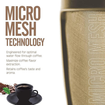 4 Cup Reusable Filter Basket With Closed Bottom Fits MrCoffee Coffee Maker and Brewer - Permanent Filter Replacement Compatible With Mr Coffee Gold Basket-Style Filters 1-Pack