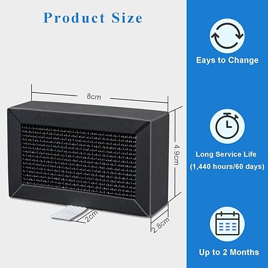 Activated Carbon Air Filter for Bambu Lab X1C/P1P/P1S/X1/X1E - 3D Printer Air Purifier Replacement Filter, 1 Pack