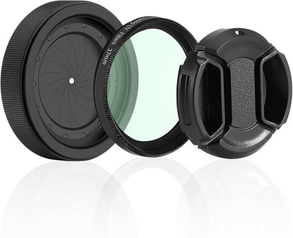 Adjustable Iris Aperture Diaphragm M30 to M37 Iris Aperture Diaphragm Adapter Optical Diaphragm 1.5-26mm Lens Module Adapter Ring PVS-14 PSV14 Optics (Filter Protector Cover Set)