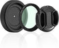 Adjustable Iris Aperture Diaphragm M30 to M37 Iris Aperture Diaphragm Adapter Optical Diaphragm 1.5-26mm Lens Module Adapter Ring PVS-14 PSV14 Optics (Filter Protector Cover Set)