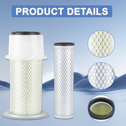 M802606 AF3036 Outer Inner CH12881 UC11955 Air Filter fits for Donaldson P814723 Compatible with Fleet Guard AF4758KM Compatible with John Deere Tractor 870 770 790 970 1070 1050