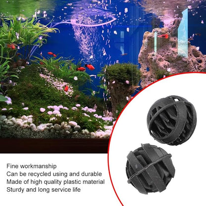 Plastic Biochemical Filter Balls, 30PCS, Durable & Recyclable, for Freshwater and Seawater Aquarium Fish Tanks Biofiltration