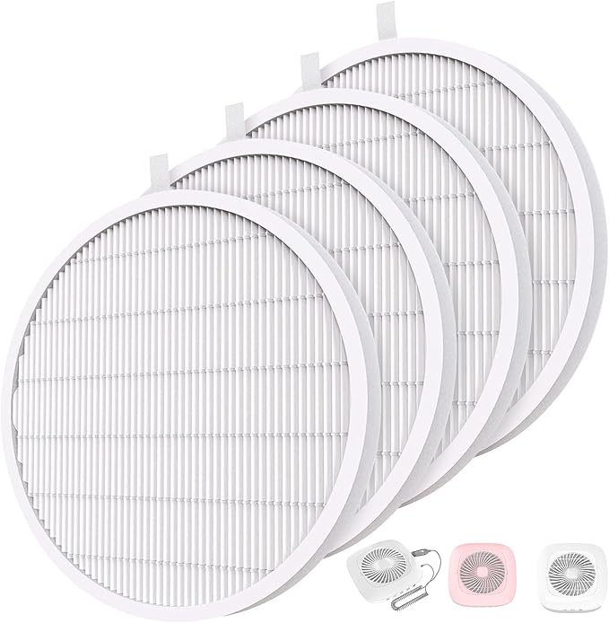 4 Pack Reusable HEPA Filters for MelodySusie Nail Dust Collector, Compatible with SPro/XC320J, Home or Salon Use