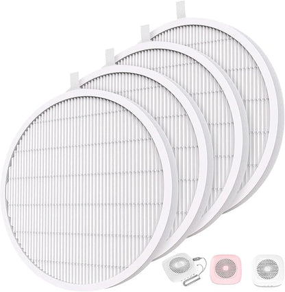 4 Pack Reusable HEPA Filters for MelodySusie Nail Dust Collector, Compatible with SPro/XC320J, Home or Salon Use