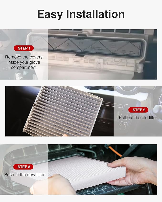 Puroma 2 Pack Cabin Air Filter with Multiple Fiber Layers Replacement for CP285, CF10285, Toyota Camry, RAV4, Highlander, Corolla, 4Runner, Tundra, Prius, Sienna, Lexus, Scion, Subaru, Jaguar